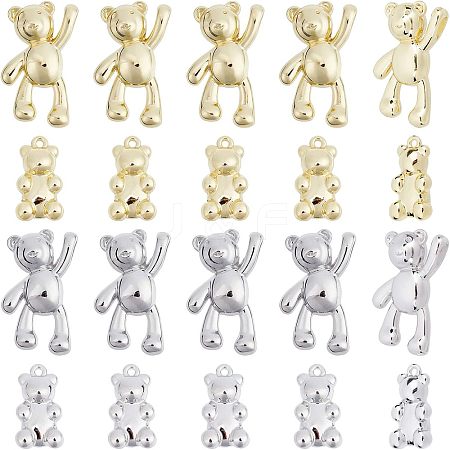  24Pcs 4 Style Alloy Pendants FIND-NB0001-78-1