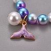 Plastic Imitation Pearl Stretch Bracelets and Necklace Jewelry Sets SJEW-JS01053-02-8