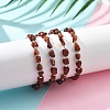 Natural Garnet Chips Bracelets for Women BJEW-H623-01S-04-3