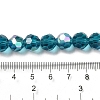 Electroplate Transparent Glass Beads Strands EGLA-A035-T10mm-L12-4