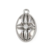 Brass Pave Clear Cubic Zirconia Pendants KK-L238-27P-1