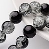 Crackle Glass Beads Strands X-CCG-Q002-10mm-11-1
