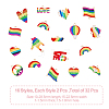 DICOSMETIC 72Pcs 18 Styles Rainbow Color Alloy Enamel Pendants ENAM-DC0001-26-2