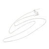1MM Brass Box Chain Adjustable Slider Necklaces KK-H533-09A-S-4