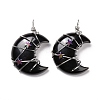Natural Obsidian Pendants G-B023-01P-01-2