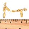 Brass Micro Pave Clear Cubic Zirconia Ends with Chain KK-K364-49G-3