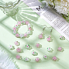 30Pcs 2 Colors Handmade Lampwork Beads LAMP-WR0001-06-4