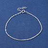 925 Sterling Silver Rope Chain Bracelets for Women BJEW-E101-01S-07-2
