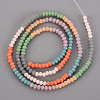 Opaque 7 Colors Frosted Glass Beads Strands X-FGLA-T002-02A-A01-2