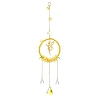 Glass & Acrylic Suncatcher with Brass Cable Chains & 201 Stainless Steel Pendants HJEW-JM04987-01-1