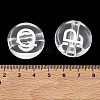 Transparent Acrylic European Beads MACR-K365-02B-06-3