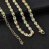 Eye Brass Link Chain Necklaces NJEW-M108-16G-4
