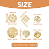 Spritewelry 60Pcs 12 Style Brass Multi-strand Links & Filigree Joiners Links KK-SW0001-05-3