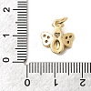 Brass Micro Pave Clear Cubic Zirconia Pendants KK-H267-077G-01-3