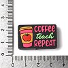 Coffee Cup with Coffee is My Love LanguageSilicone Focal Beads SIL-M006-06A-3