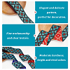 Fingerinspire 2 Bundles 2 Styles Ethnic Style Polyester Embroidery Ribbons OCOR-FG0002-29-4