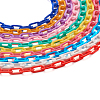 Yilisi 40 Strands 10 Colors Handmade Opaque Acrylic Paperclip Chains KY-YS0001-04-14