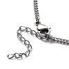 304 Stainless Steel Beaded Necklaces NJEW-H210-H-P-4