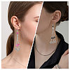 10Pcs 10 Colors Tibetan Style Zinc Alloy with Resin Bead Tassel Big Pendants TIBEP-PH0001-92-6