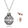 Stainless Steel Round Urn Ashes Pendant Necklace PW-WG9842A-08-1