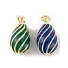 Brass Enamel Pendants KK-E112-16G-2