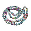 Electroplate Translucent Glass Beads Strands X-EGLA-N002-27-D02-2