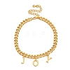 Brass Charm Bracelets for Women BJEW-U008-19G-01-1