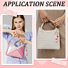 Valentine's Day DIY Alloy Enamel & Wood Beadable Bar Keychain Making Kit DIY-SC0025-94-5
