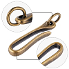 CRASPIRE 4Pcs 2 Colors Tibetan Style Alloy Hook Clasps FIND-CP0001-70-6