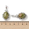 Natural Unakite Oval Pendants G-NH0025-15P-13-3