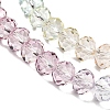 Transparent Painted Glass Beads Strands X1-DGLA-A034-T6mm-A15-4