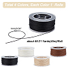   4 Rolls 4 Colors Round Waxed Polyester Cord YC-PH0002-38A-2