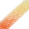 Gradient Color Baking Painted Glass Bead Strands DGLA-A039-T4mm-A014-4