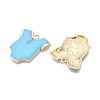 Rack Plating Alloy Enamel Pendants ENAM-N056-391B-02KCG-2