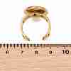 Hollow Cross 304 Stainless Steel Cuff Ring Components SA-CBA098D-02G-E-3