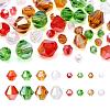  16 Strands 16 Style Christmas Theme Transparent Electroplate Glass Beads Strands EGLA-TA0001-25-1