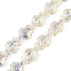 Electroplate Transparent Glass Beads Strands EGLA-N055-04A-10-1