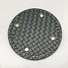 Flat Round Imitation Leather Crochet Bag Bottom PURS-PW0002-010B-1