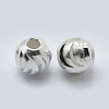 925 Sterling Silver Corrugated Spacer Beads STER-K171-42S-02-3