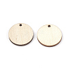 Undyed Wood Pendants WOOD-T008-13-2