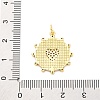 Brass Micro Pave Cubic Zirconia Pendants KK-D325-61G-02-3
