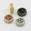 Brass Cubic Zirconia Beads ZIRC-F001-111-1