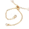 Natural Cultured Freshwater Pearl Potato Bead with Brass Cable Chain Slider Bracelet Making AJEW-JB01576-4