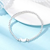 Electroplate Non-magnetic Synthetic Hematite Round Beads Stretch Bracelets BJEW-JB12584-02-2