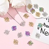 6Pcs 3 Colors 304 Stainless Steel Connector Charms STAS-YW0011-30-4