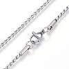 Non-Tarnish 304 Stainless Steel Twisted Chain Necklaces NJEW-D285-22P-2