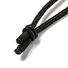 Natural Rose Quartz Conical Pendulum Pendant Necklace with Nylon Cord for Women NJEW-B106-01E-3