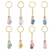 8Pcs Iron Alloy Glass Enamel Keychains KEYC-JKC01153-2