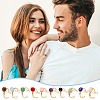 Natural & Synthetic Gemstone and Lampwork Finger Rings RJEW-UN00048-5
