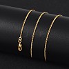 Long-Lasting Plated Brass Curb Chain Necklaces X-NJEW-K112-07G-NF-2